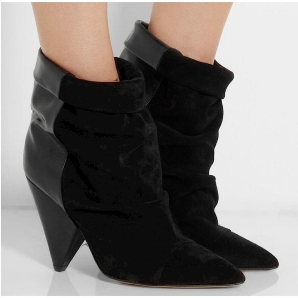 Isabel Marant Andrew Slouchy Boot EU38 US7.5–8 Suede 4" Heel Made in Italy